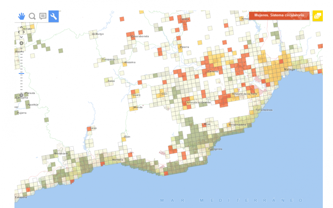 Map of mortality for small areas (Andalusia, Spain)