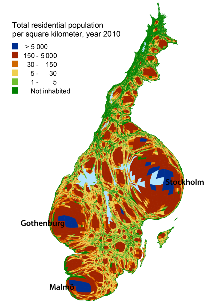 cartogram_population_Sweden